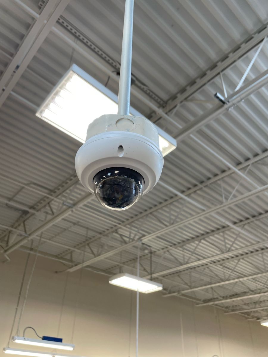 Ceiling-mounted dome security camera