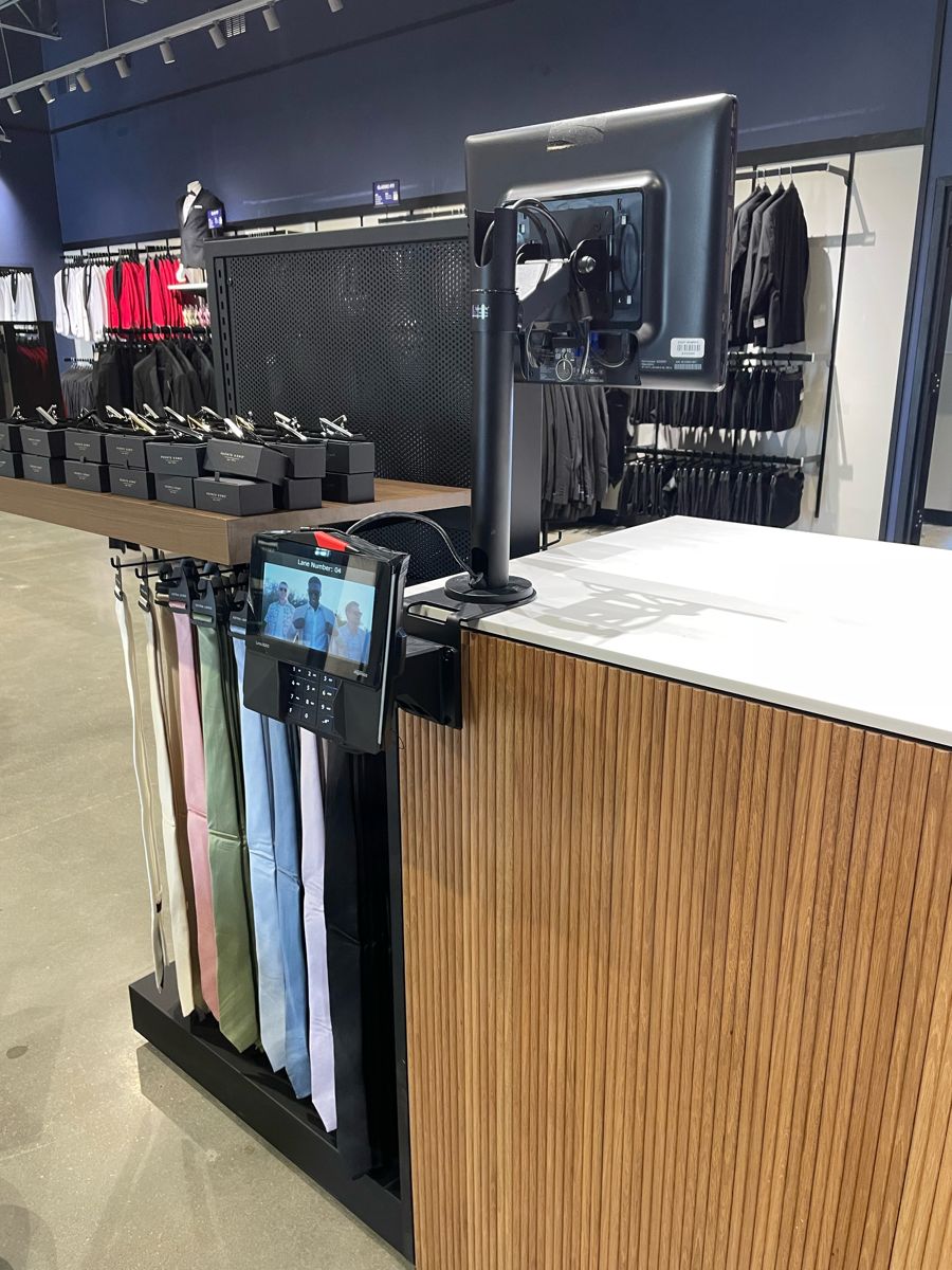 Point-of-sale counter set up by NeuraTech Security